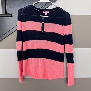 Lilly Pulitzer Striped Navy and Pink Sweater XS